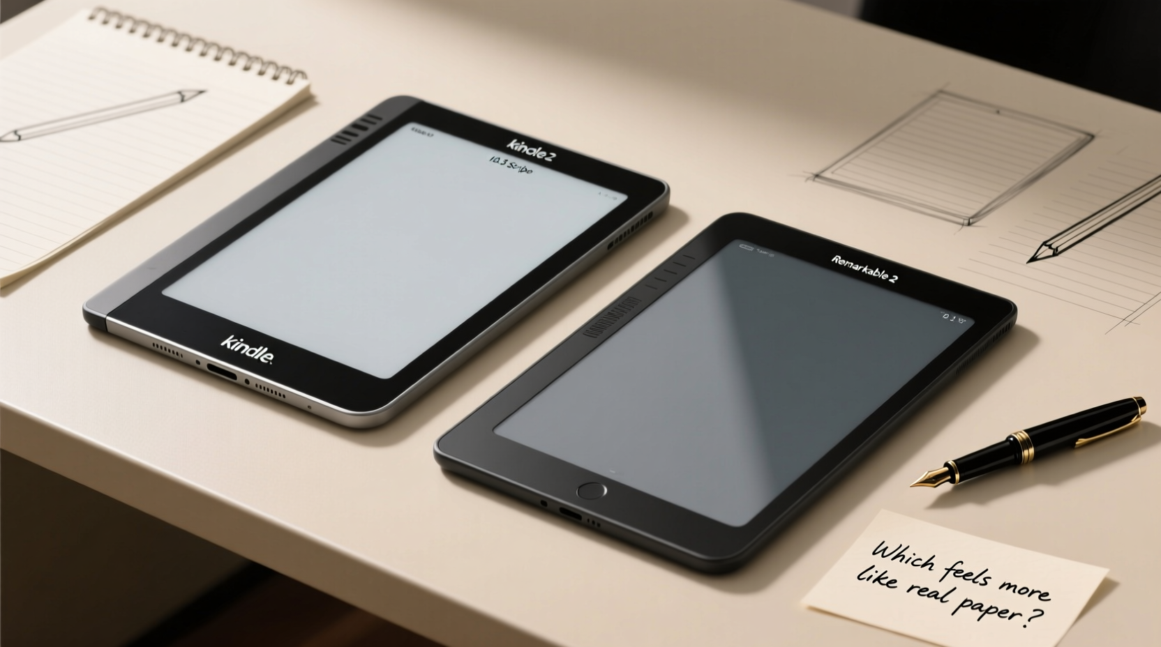 kindle scribe vs remarkable 2 which e ink tablet feels more like paper