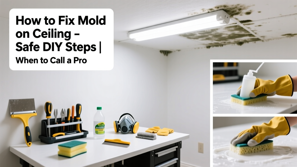 How to Fix Mold on Ceiling: Safe DIY Steps & When to Call Pro