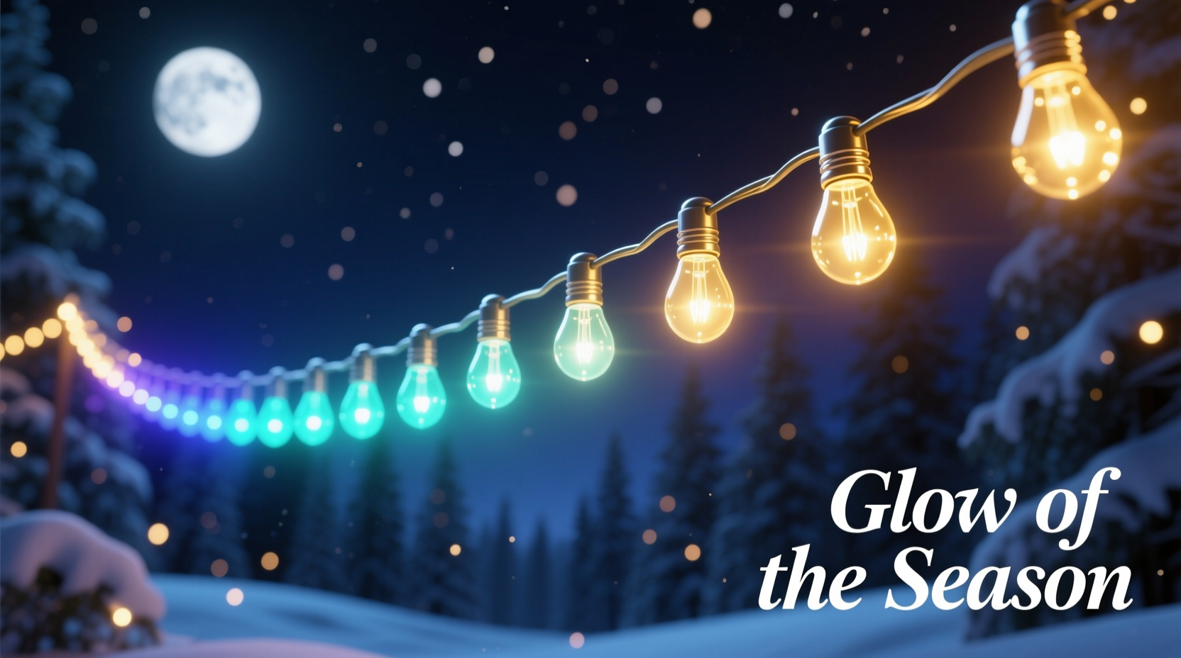 how to create a gradient effect with christmas lights from dark to bright