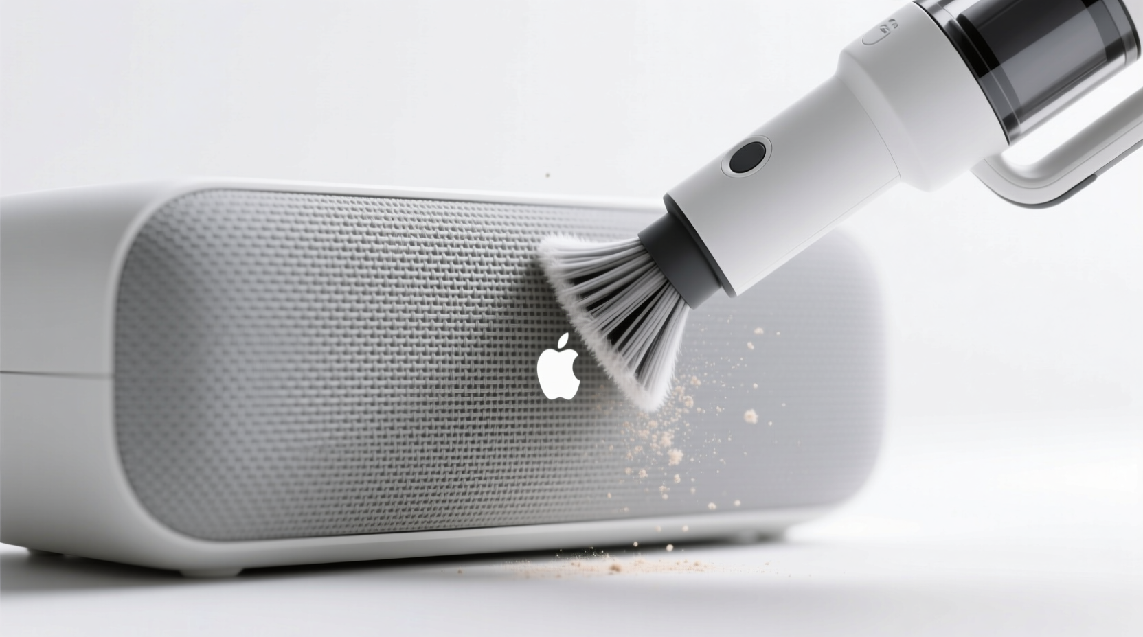 how to clean smart speaker fabric grille safely