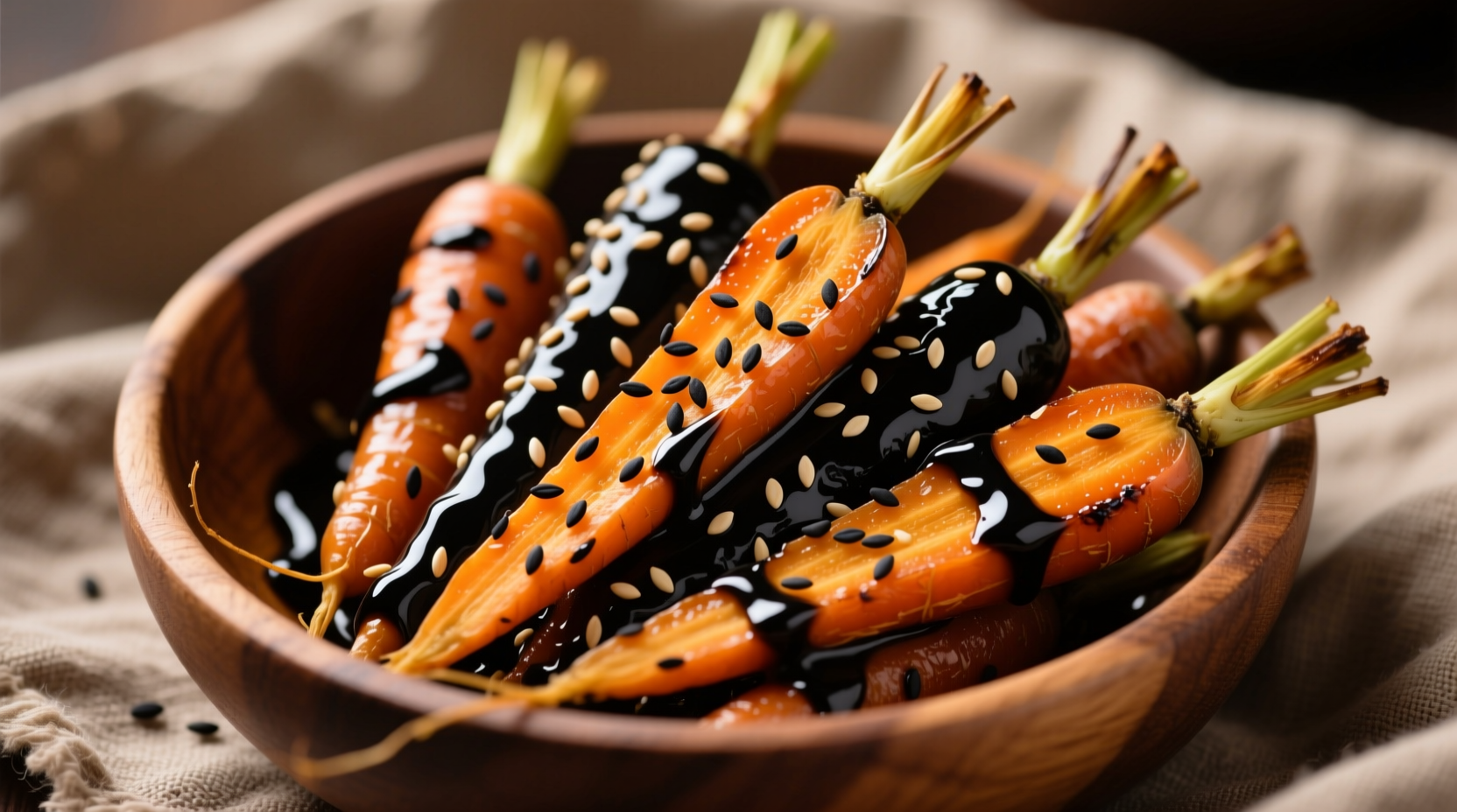 easiest ever how to make roasted carrots black sesame