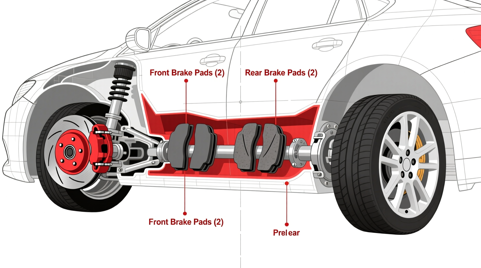 how many brake pads are on a car