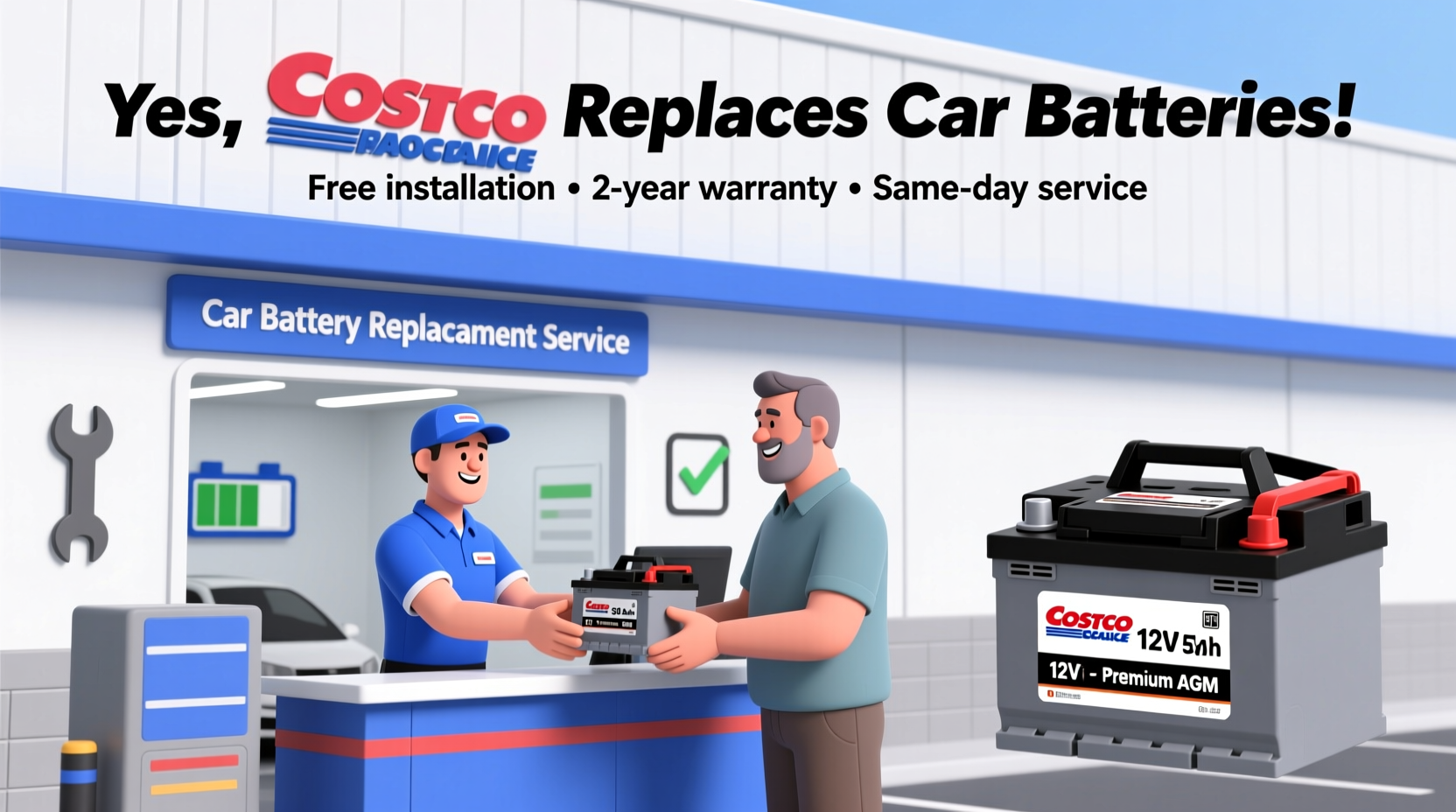 does costco replace car batteries
