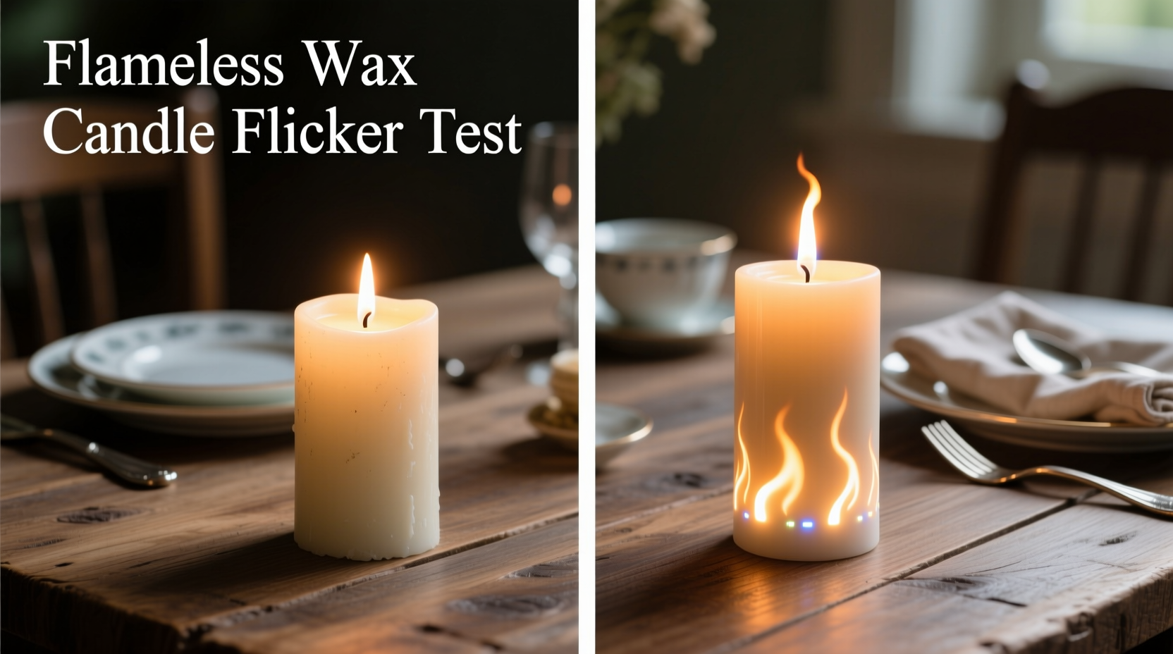 led candle lights vs flameless wax candles which flicker most realistically on dining tables