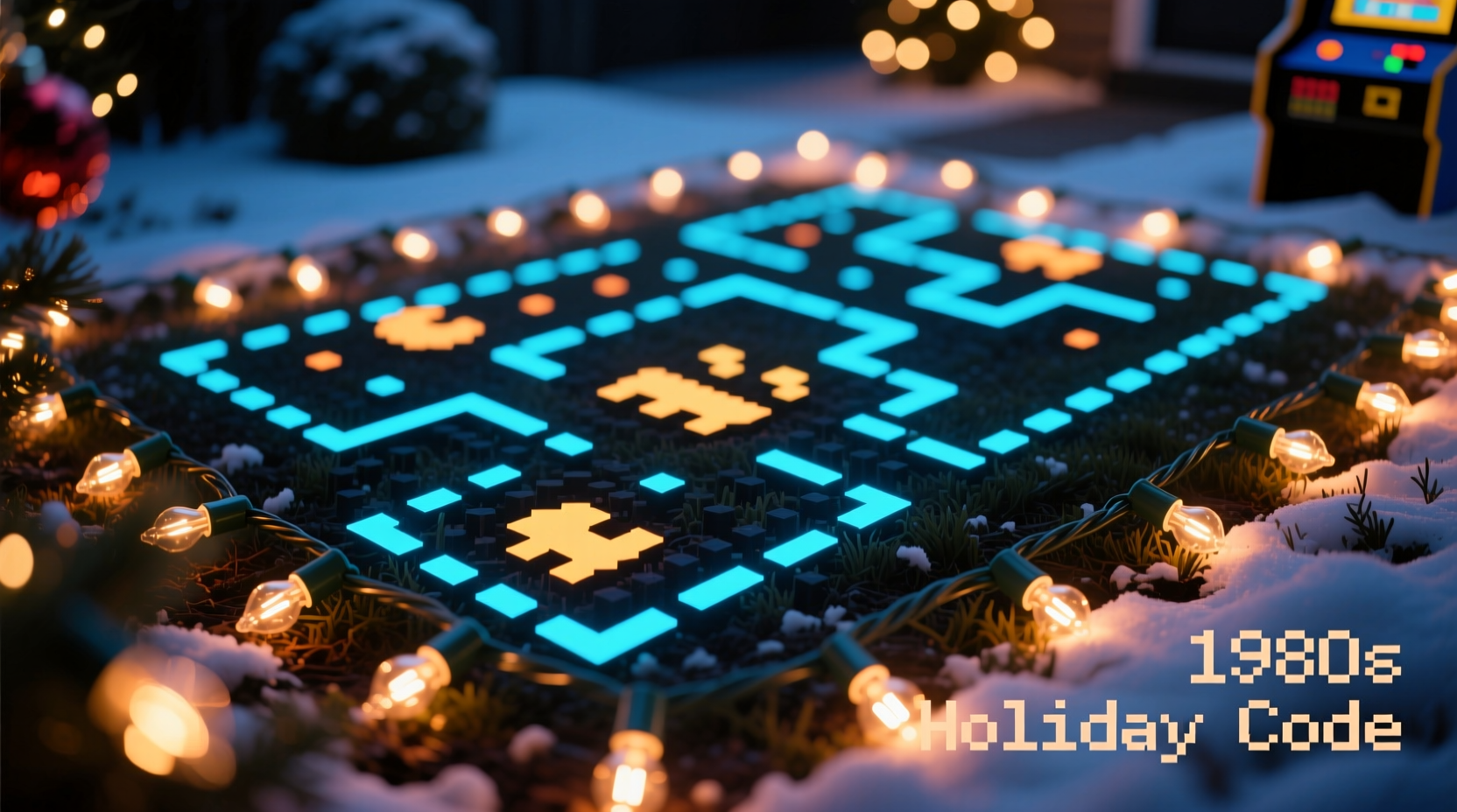 why do certain christmas light patterns resemble old video game graphics