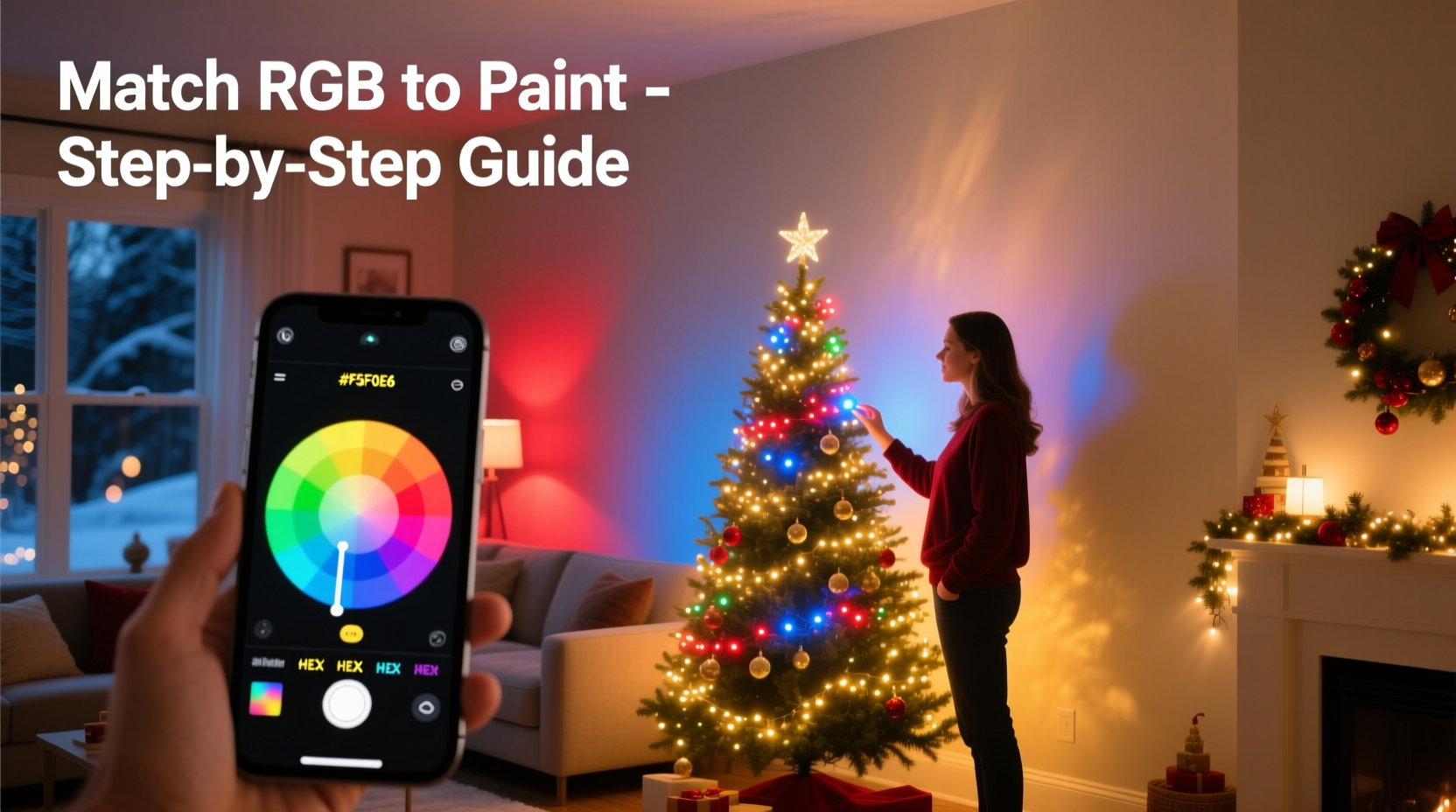 how to use rgb settings to match your christmas lights to home paint