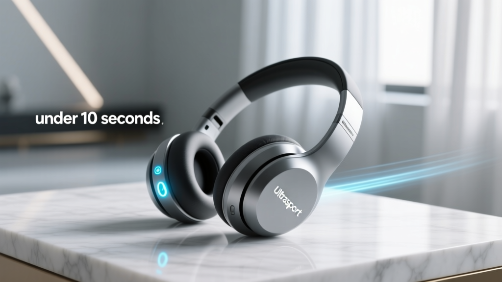 Ultrasport Wireless Headphones: Power On in 10 Seconds