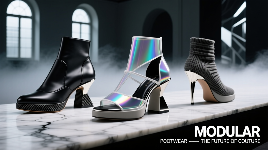 Modular Footwear: Interchangeable Uppers, Soles, and Heel...