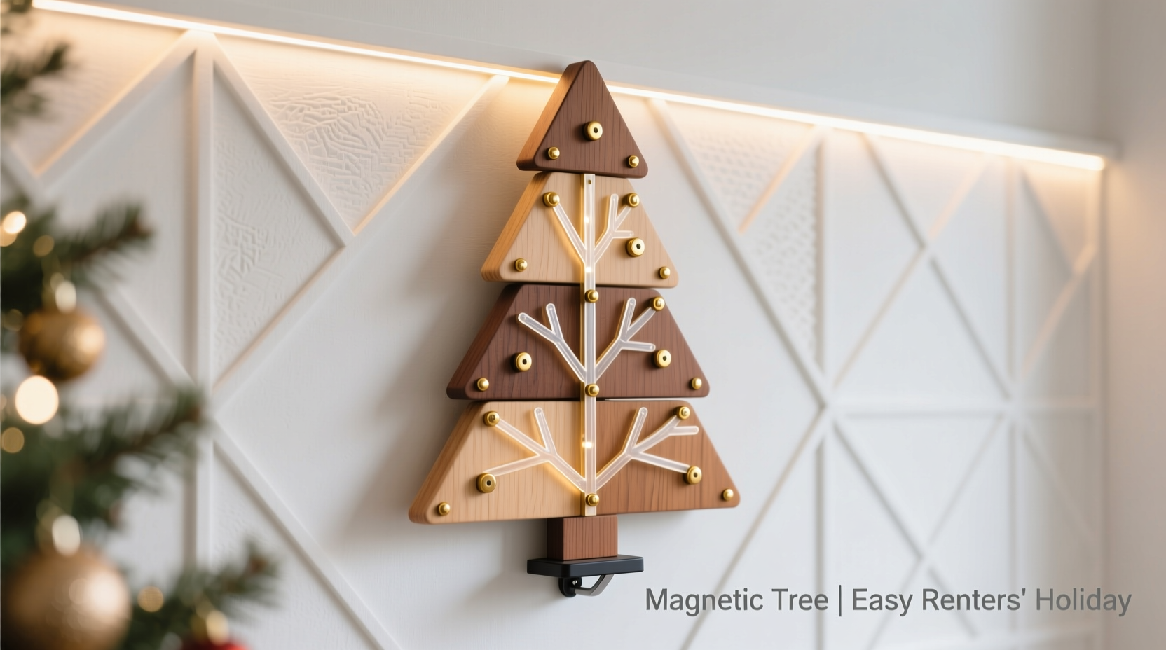 how to build a magnetic modular christmas tree for renters
