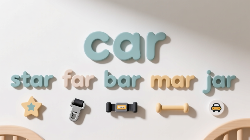 Safe, Engaging Rhyming Words With 'Car' for Early Childhood Development and Home Safety