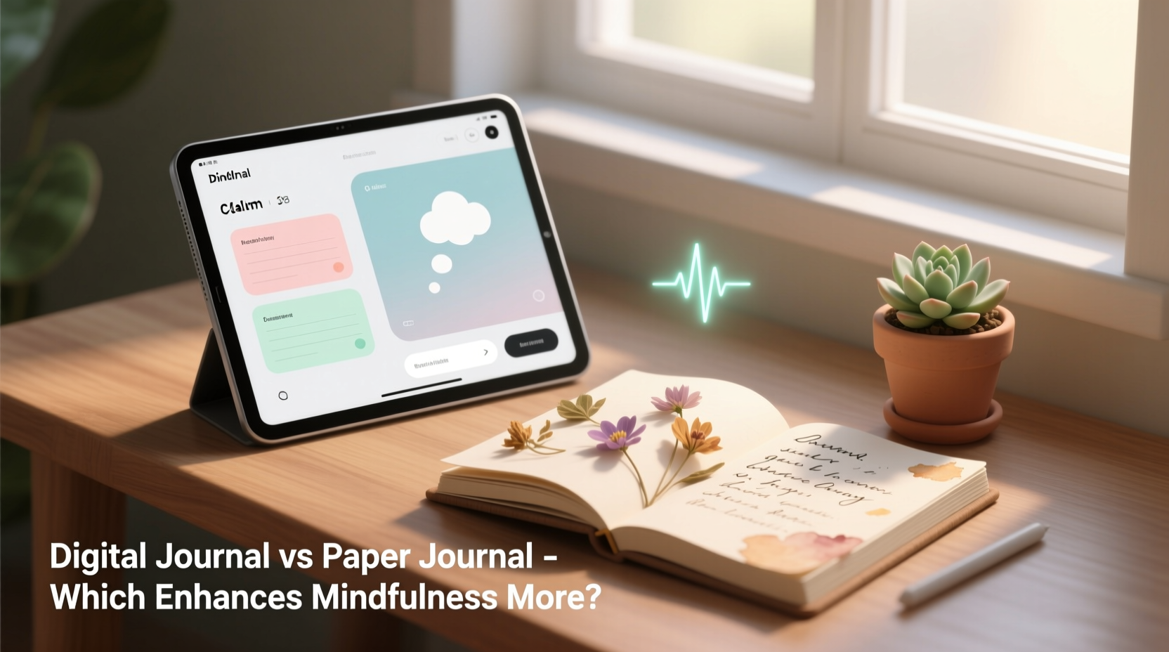 digital journal vs paper journal which helps with mindfulness more
