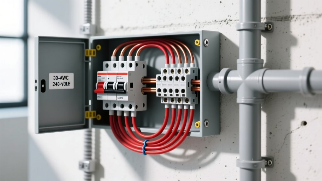 Wire Size for 30 Amp 240 Volt Circuit: Exact AWG, Topology, and Breaker Sizing