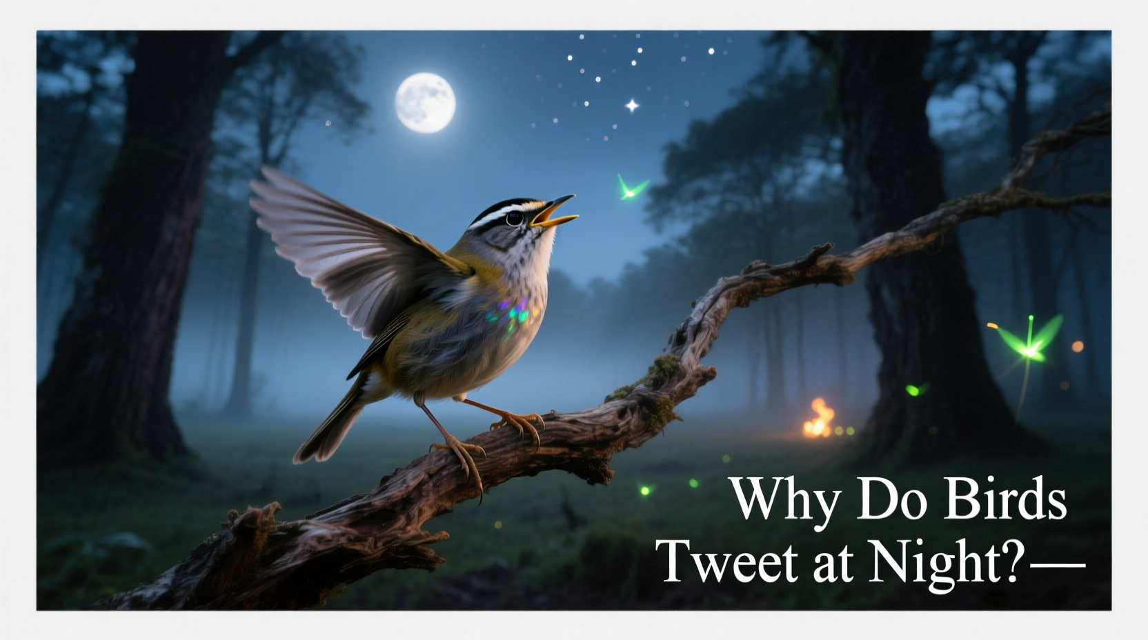 why do birds tweet at night