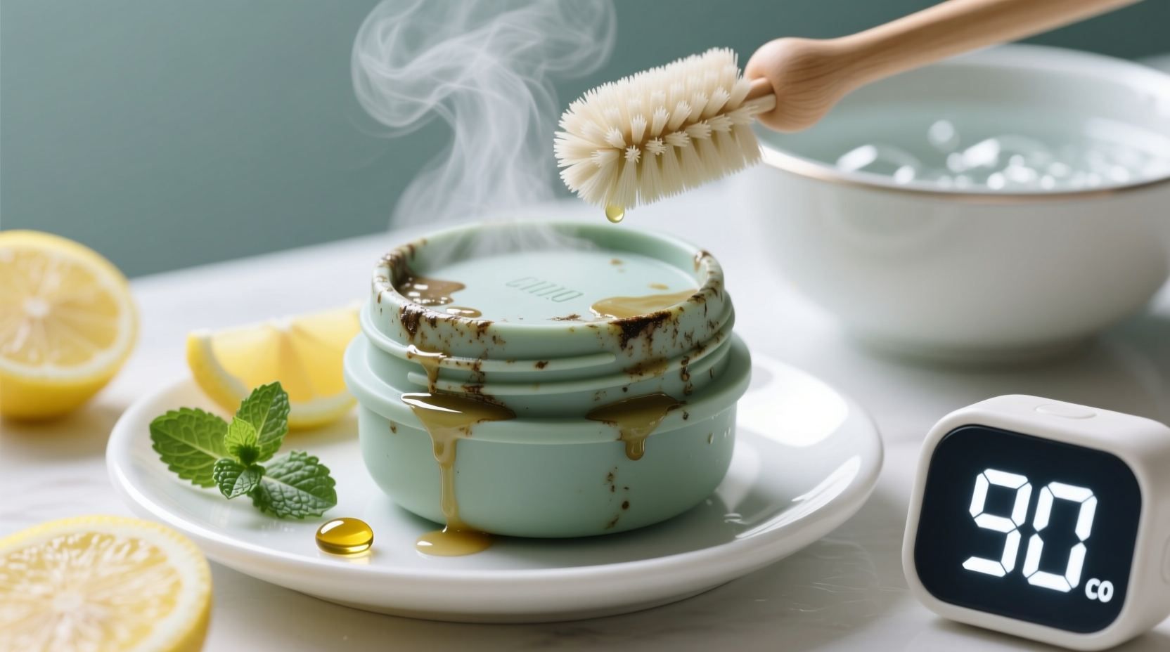 how to clean silicone travel bottle lids