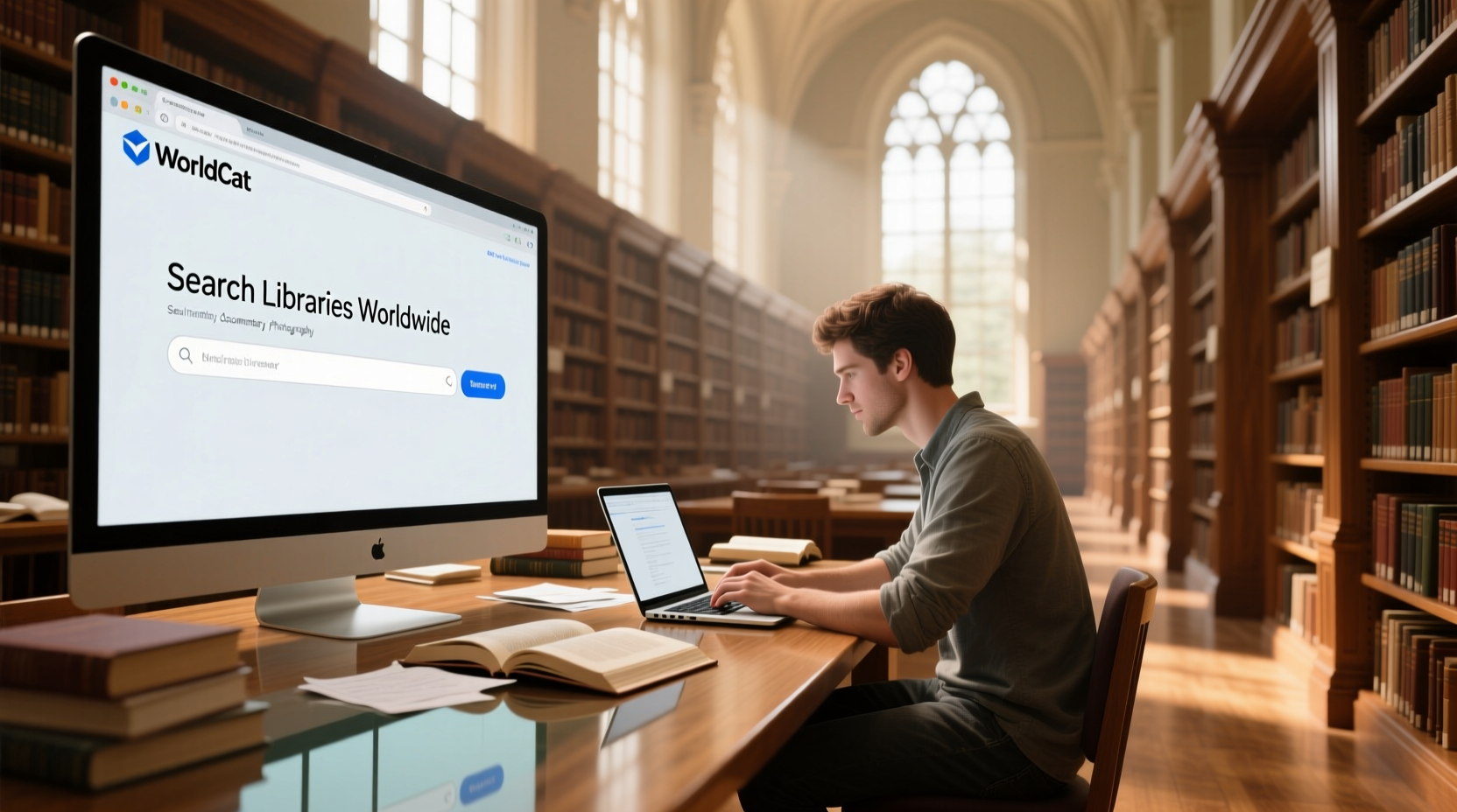 use worldcat to search libraries
