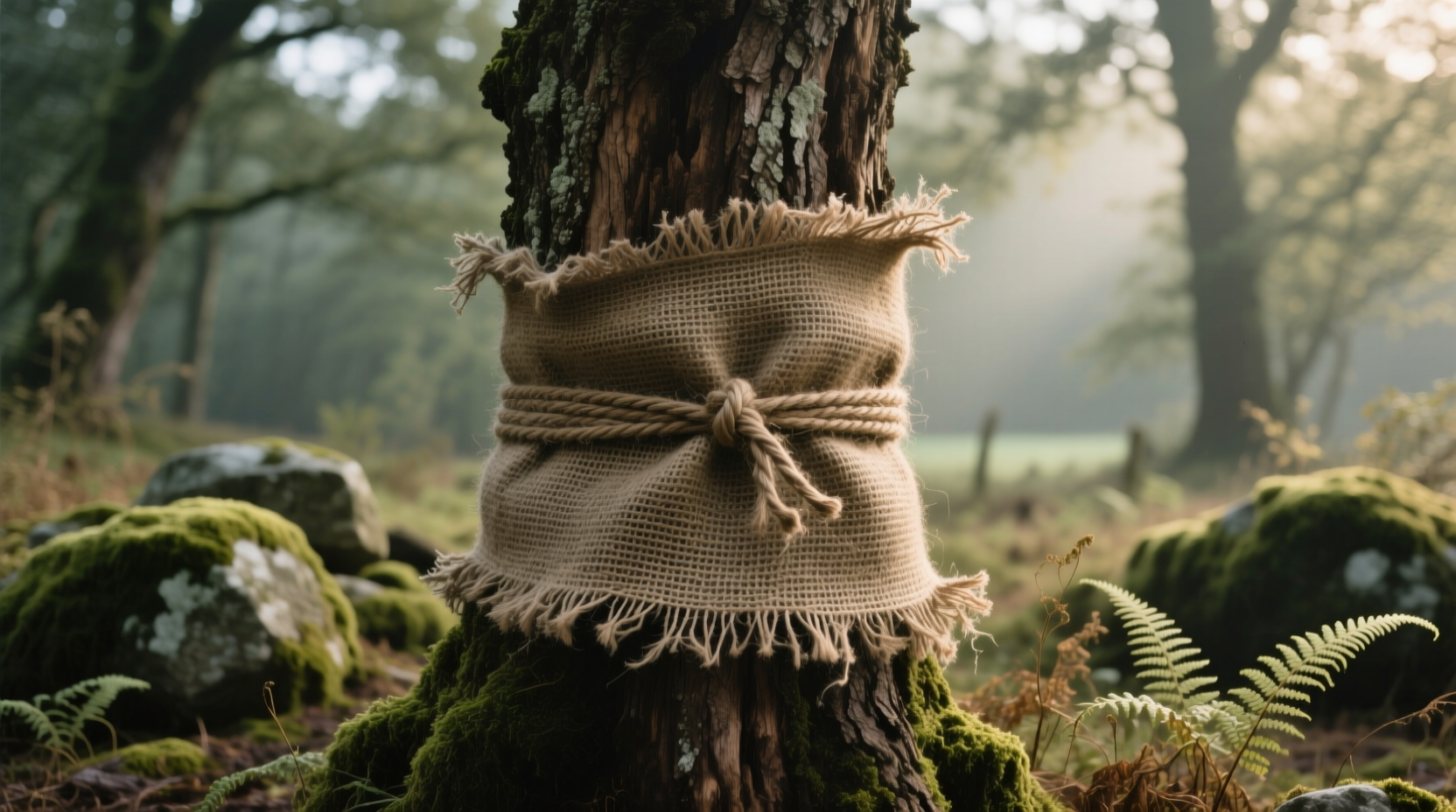 is wrapping a tree trunk in burlap worth the effort for rustic charm or just extra work