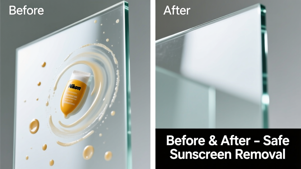 How to Remove Sunscreen from Glass Surfaces Safely