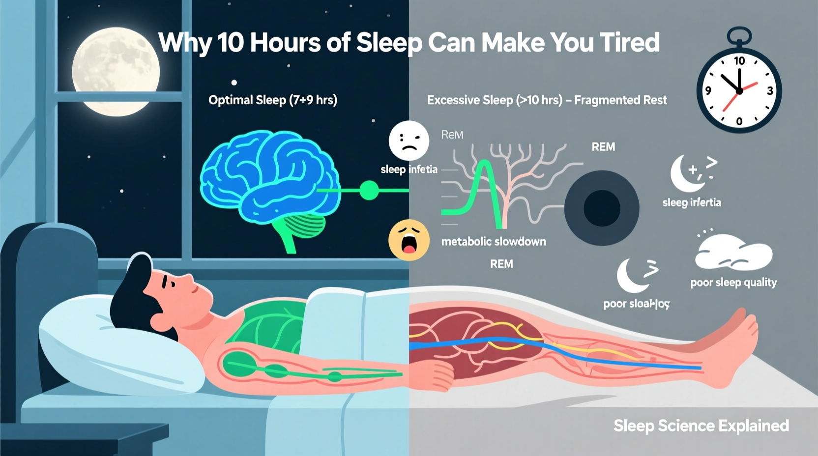 why do i feel more tired after sleeping 10 hours sleep science explained