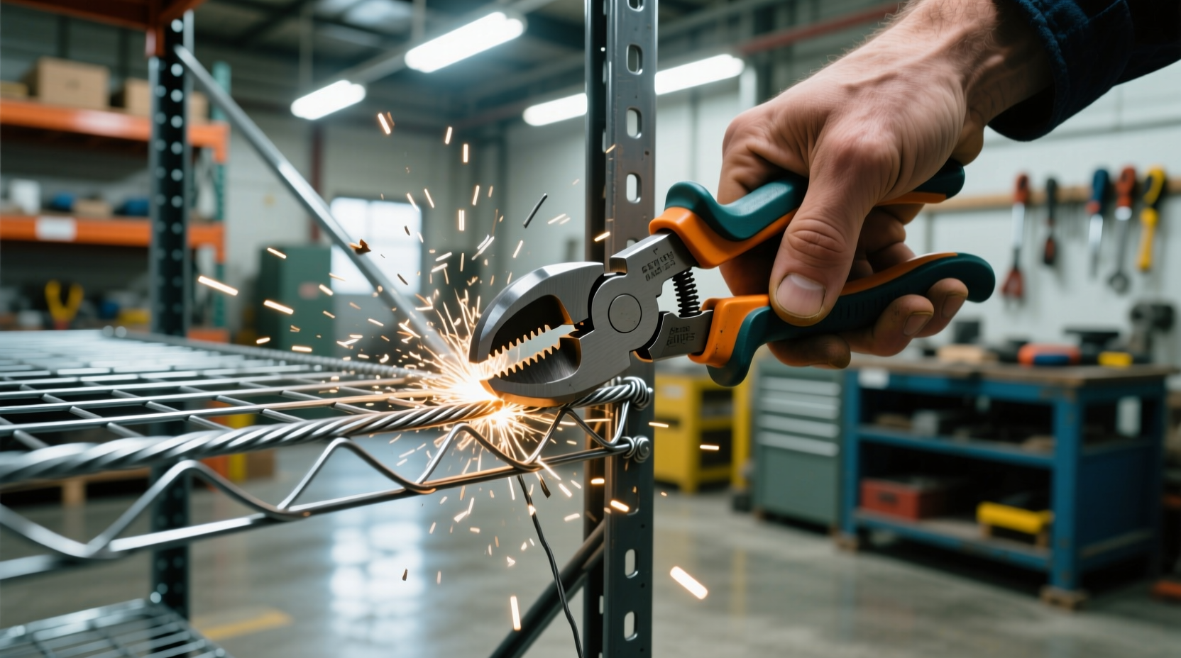 how to cut wire shelving