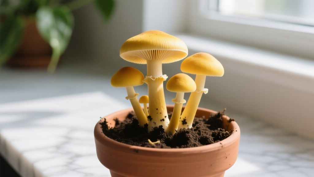 Yellow Mushroom Spores in Houseplants: Safety Guide