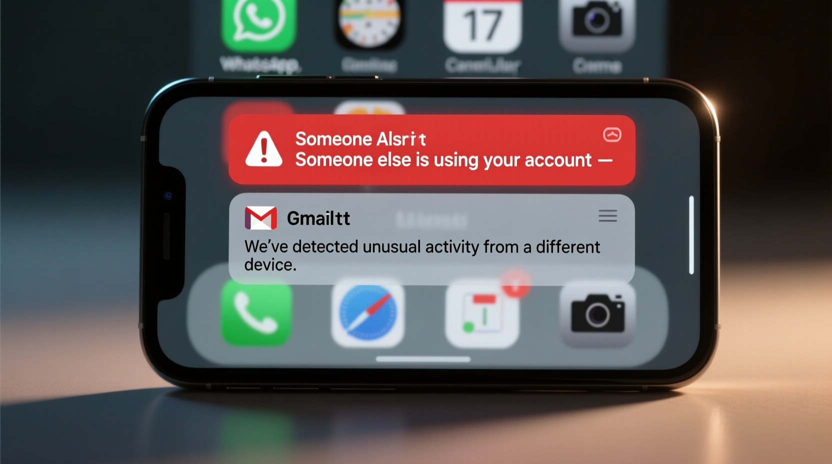 gmail detects and warns you if someone else is using yo