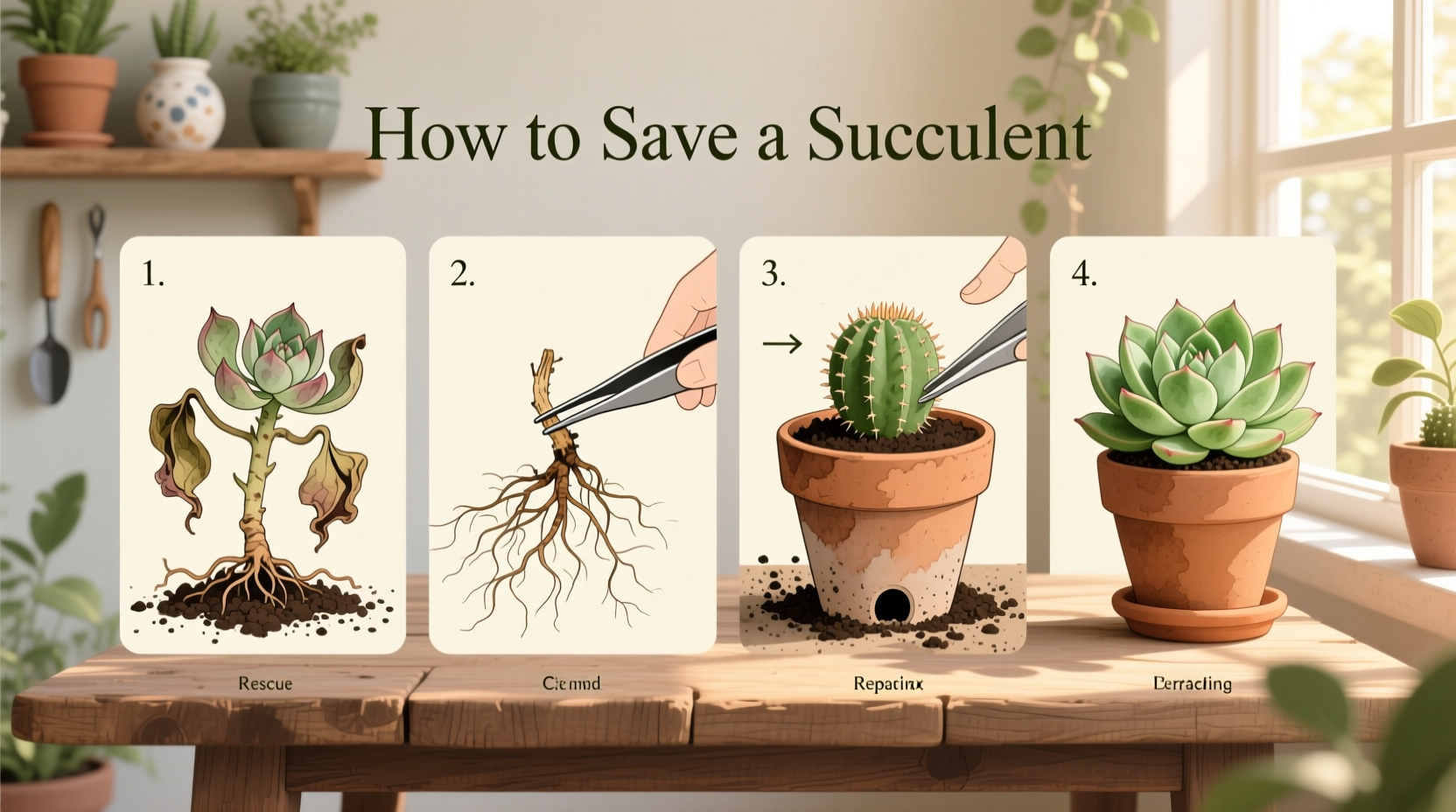 Save Your Succulent in 5 Steps | TheHomeSprouts
