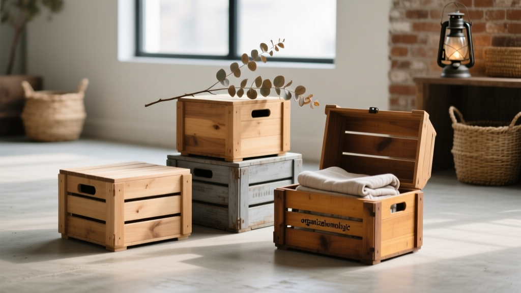 Best Wooden Storage Crates for Rustic Decor