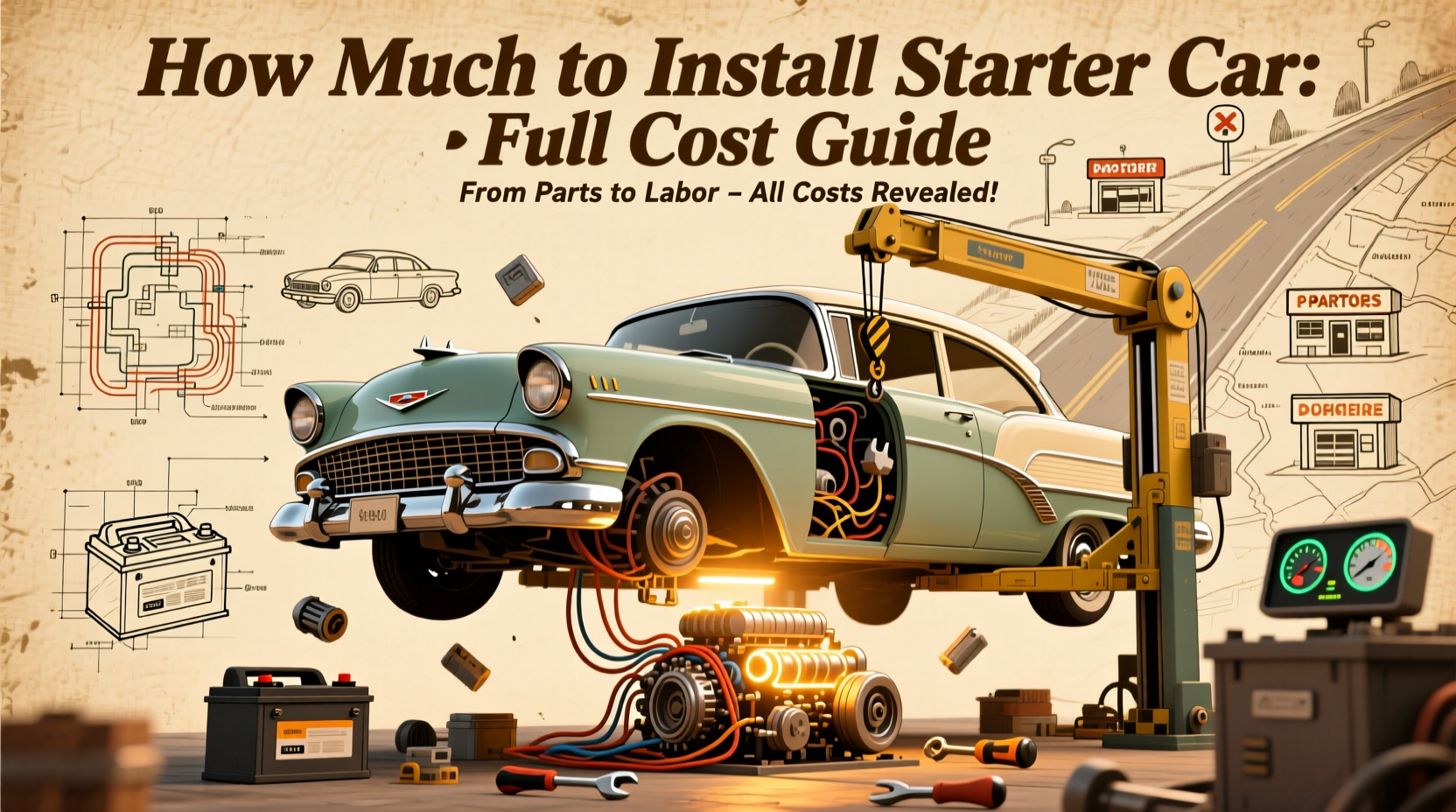 how much to install starter car