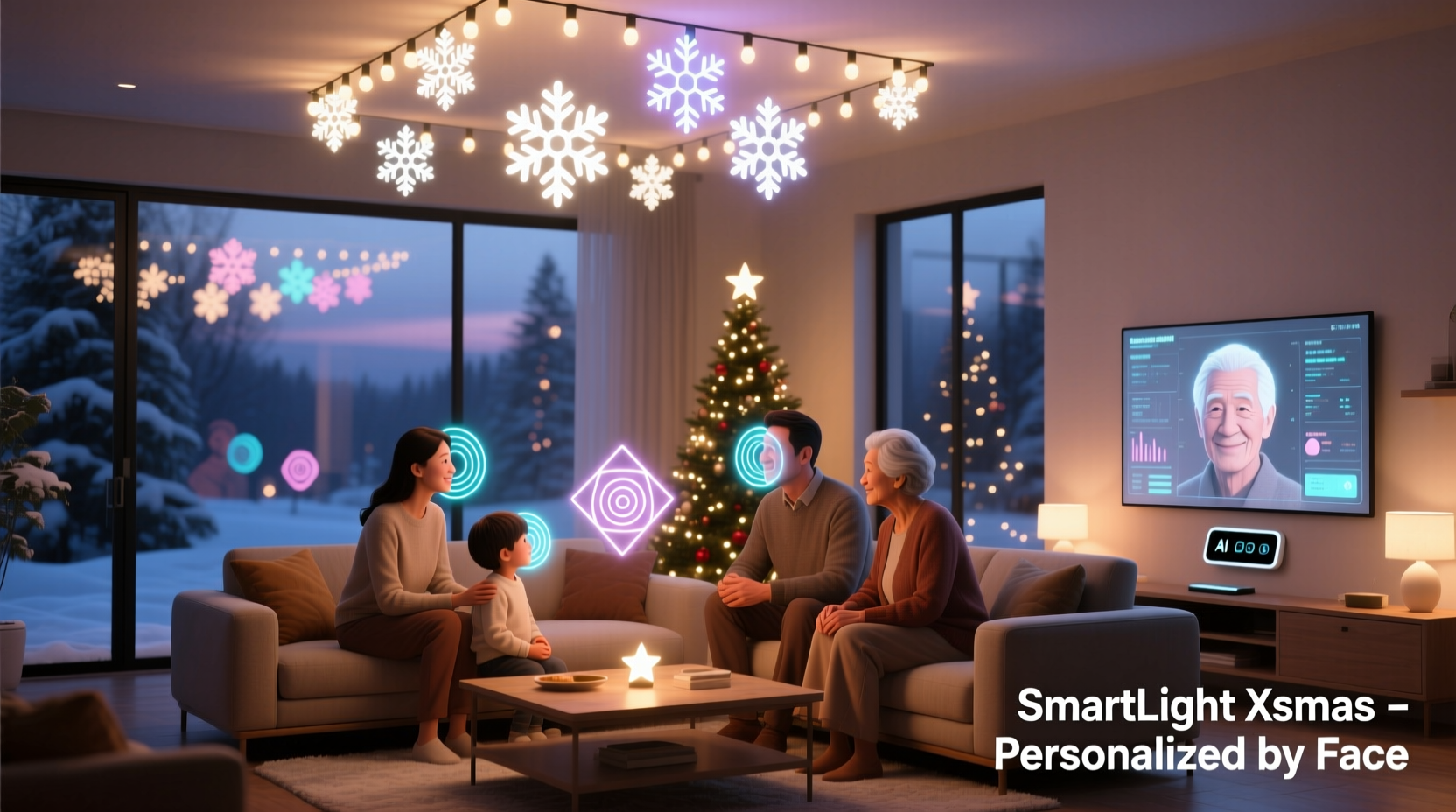 can you use face recognition tech to personalize christmas light patterns