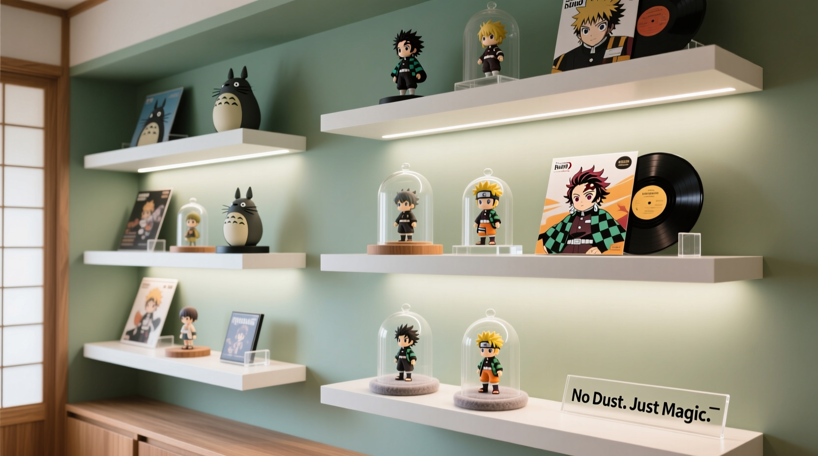 anime merch shelf organization tips for display without dust buildup