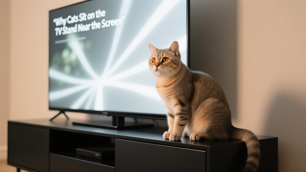 Why Cats Sit on the TV Stand Near the Screen