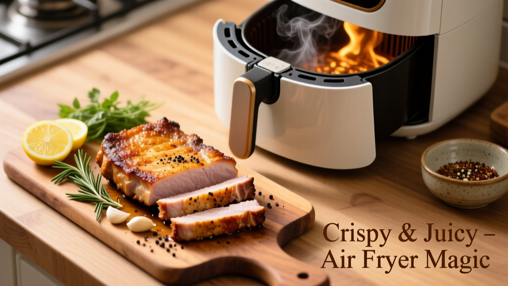 Air Fryer Pork Chops with Crackling: Crispy & Juicy