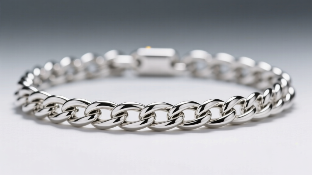 Macro shot of a rhodium-plated 18k white gold rope chain showing intricate twisted links and a high-polish metallic finish.