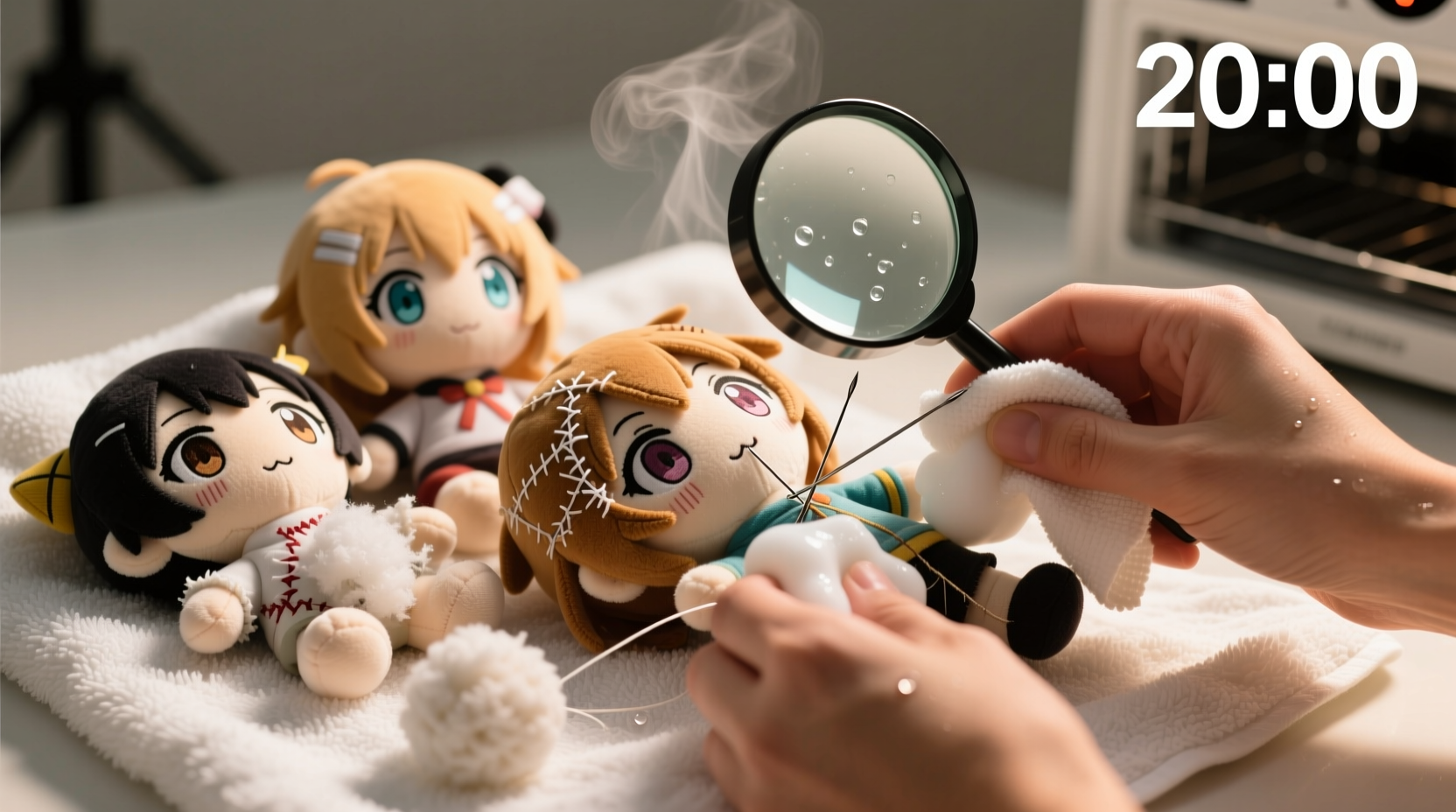 how to clean plush anime figures after laundry accidents