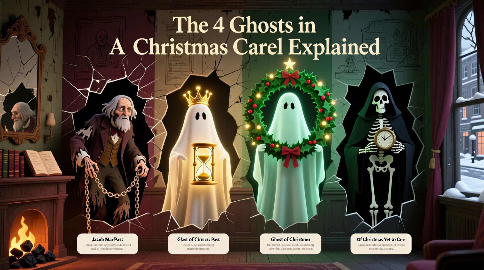 what are the 4 ghosts in a christmas carol