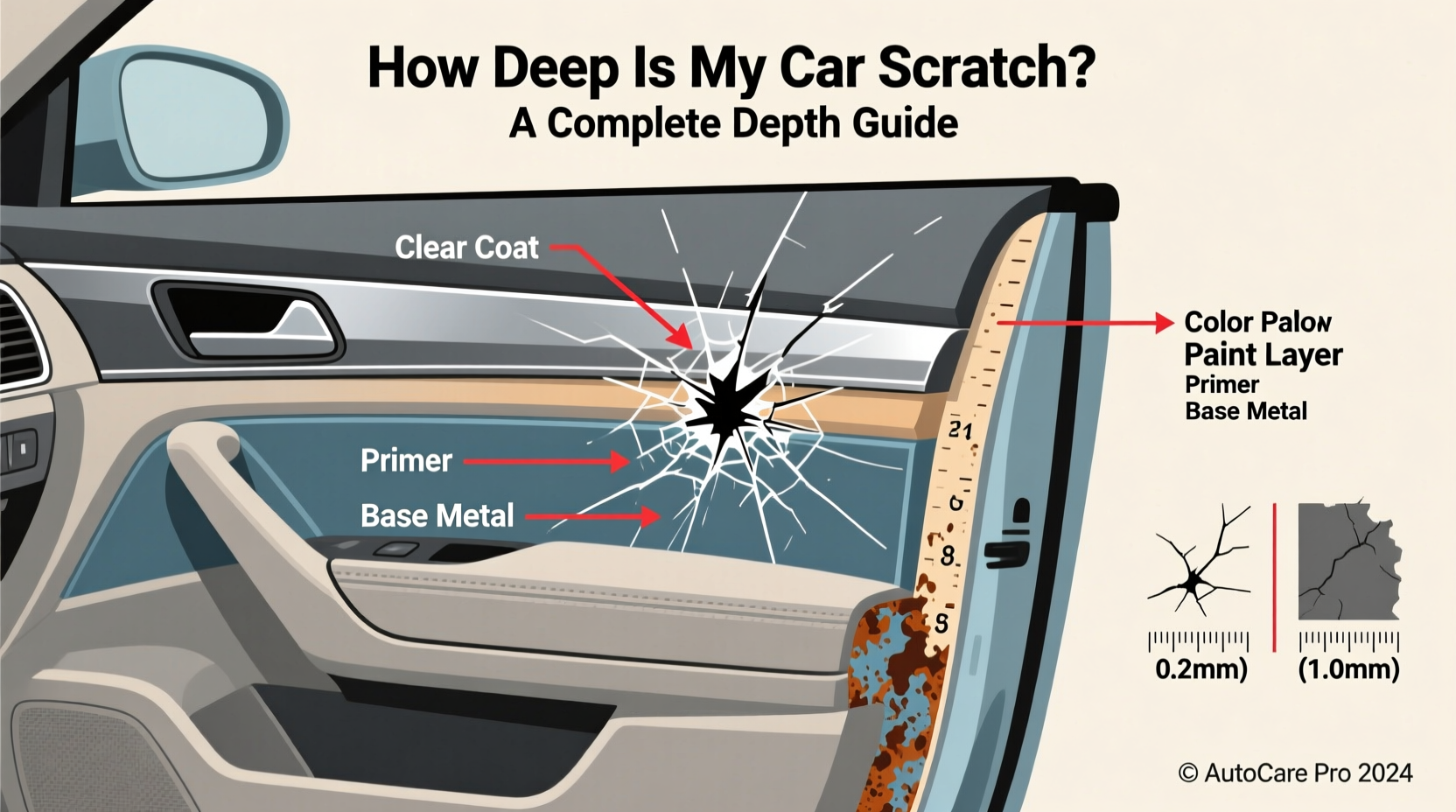 how deep is my car scratch