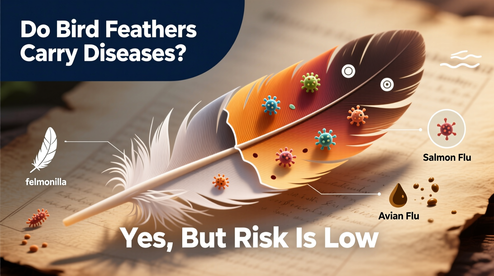 do bird feathers carry diseases
