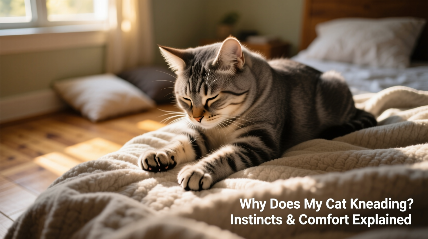 why does my cat knead blankets before sleeping instincts and comfort explained
