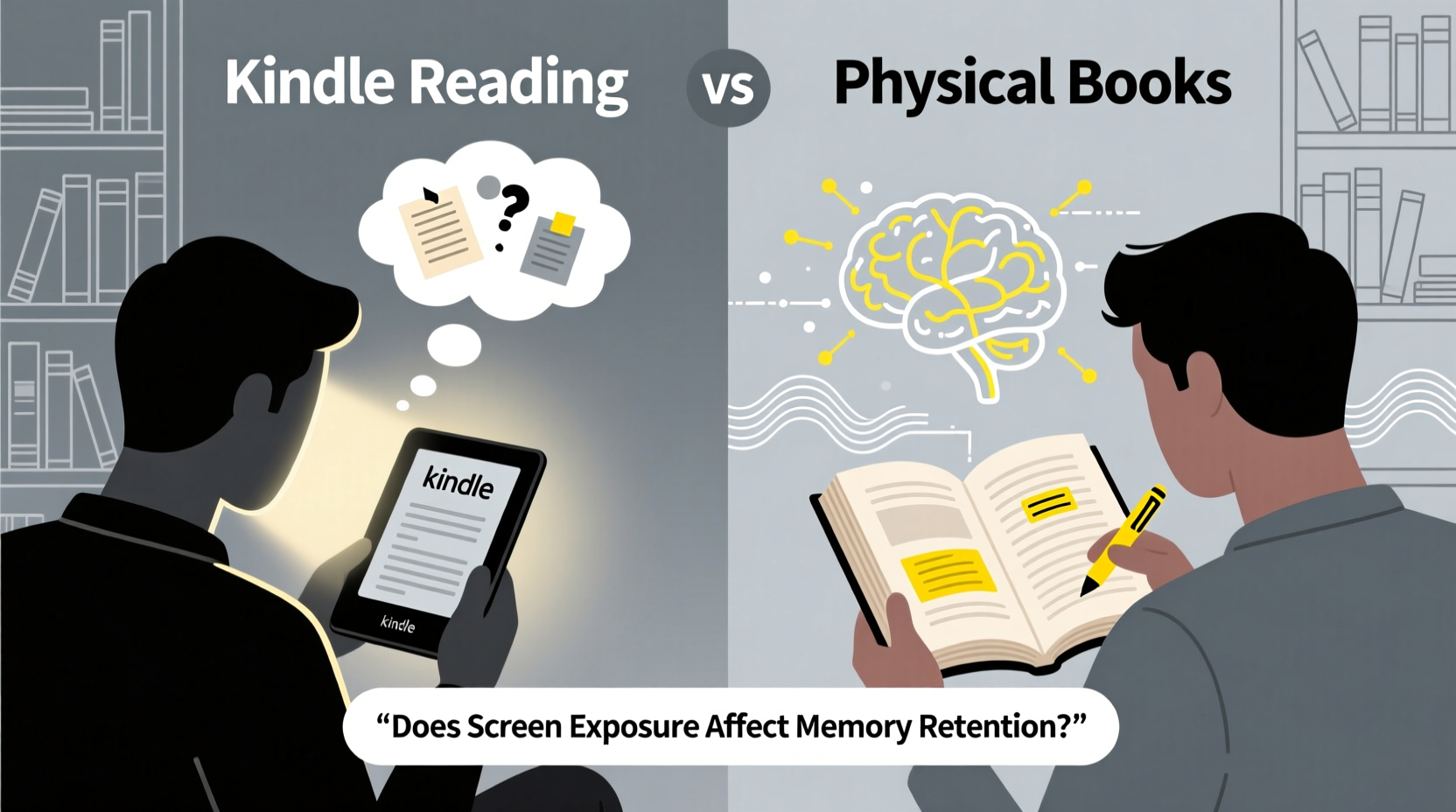 reading on kindle vs real books does the screen affect memory retention