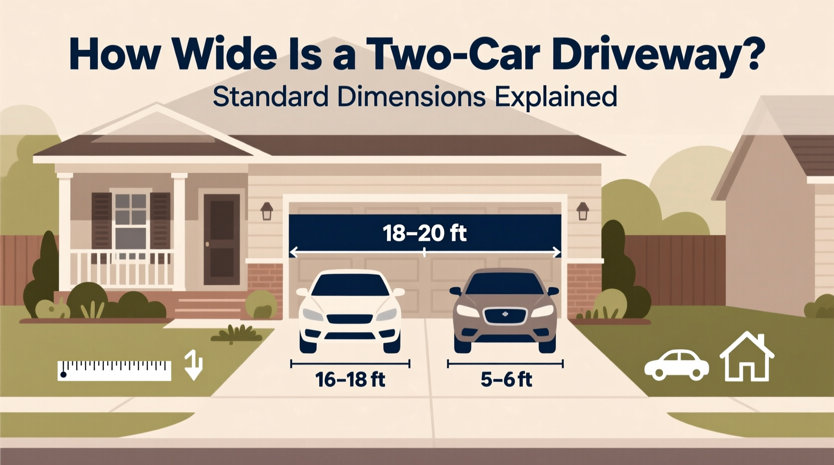 how wide is a two car driveway