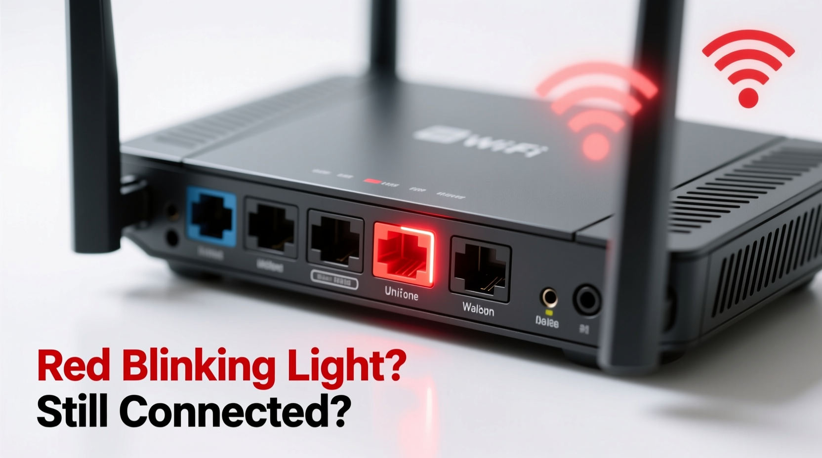 why is my router blinking red but still giving wifi