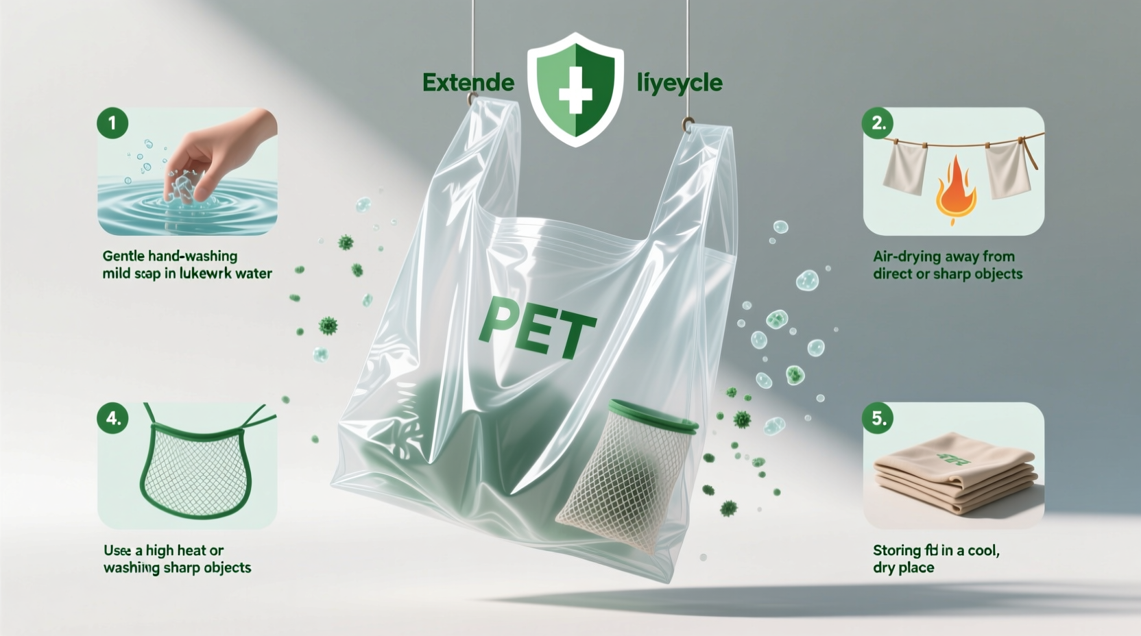 how to sanitize recycled pet shopping bags