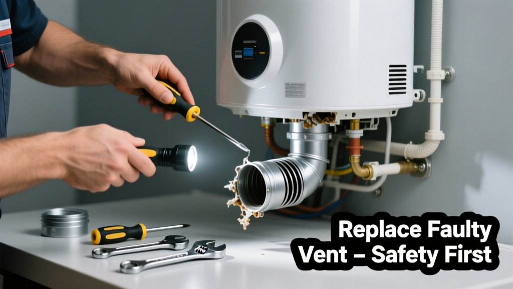 Tankless Water Heater Vent Blockage: Replace Faulty Part