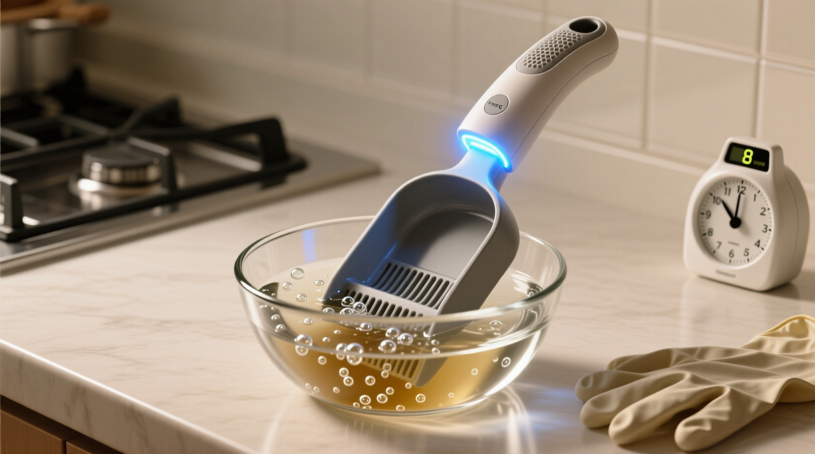 eco friendly cleaning sanitize recycled plastic litter scoops safely