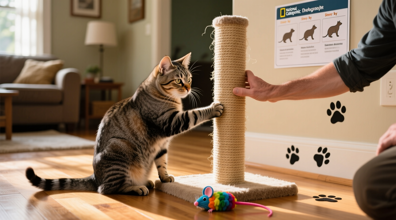 can you train an older cat to use a scratching post proven methods that stick