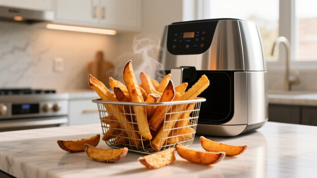 Perfect Frozen Sweet Potato Fries in the Air Fryer