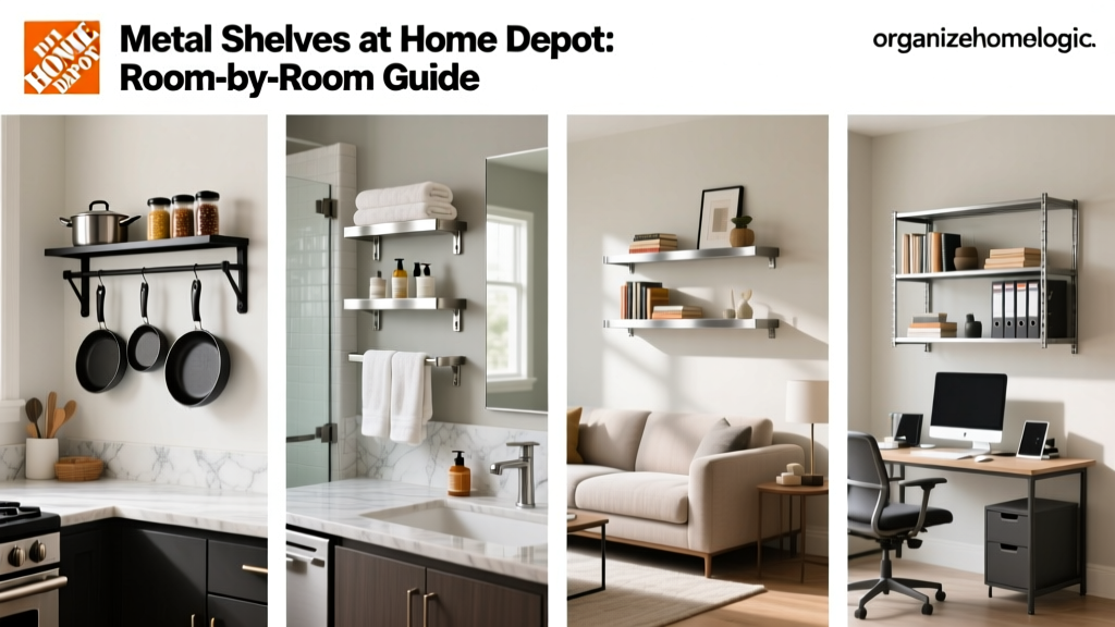Metal Shelves at Home Depot: Room-by-Room Guide
