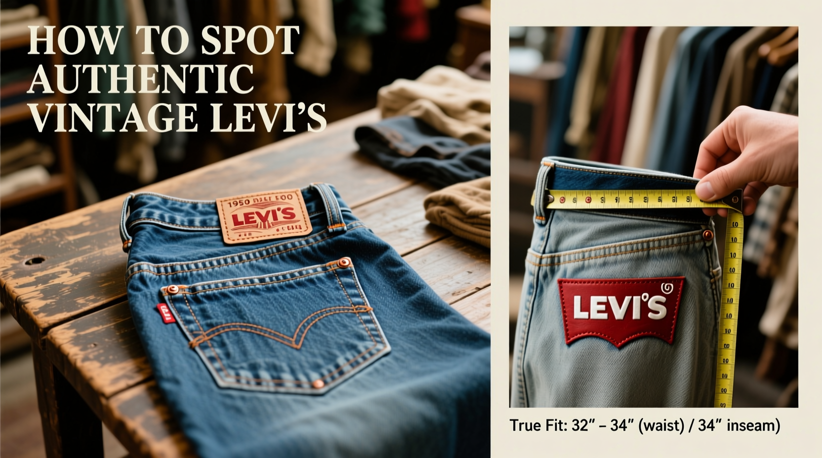 thrifting vintage levis how to spot authentic pairs and verify the fit