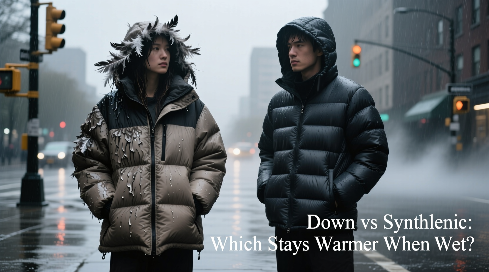 down jacket vs synthetic puff which keeps you warmer when it gets wet