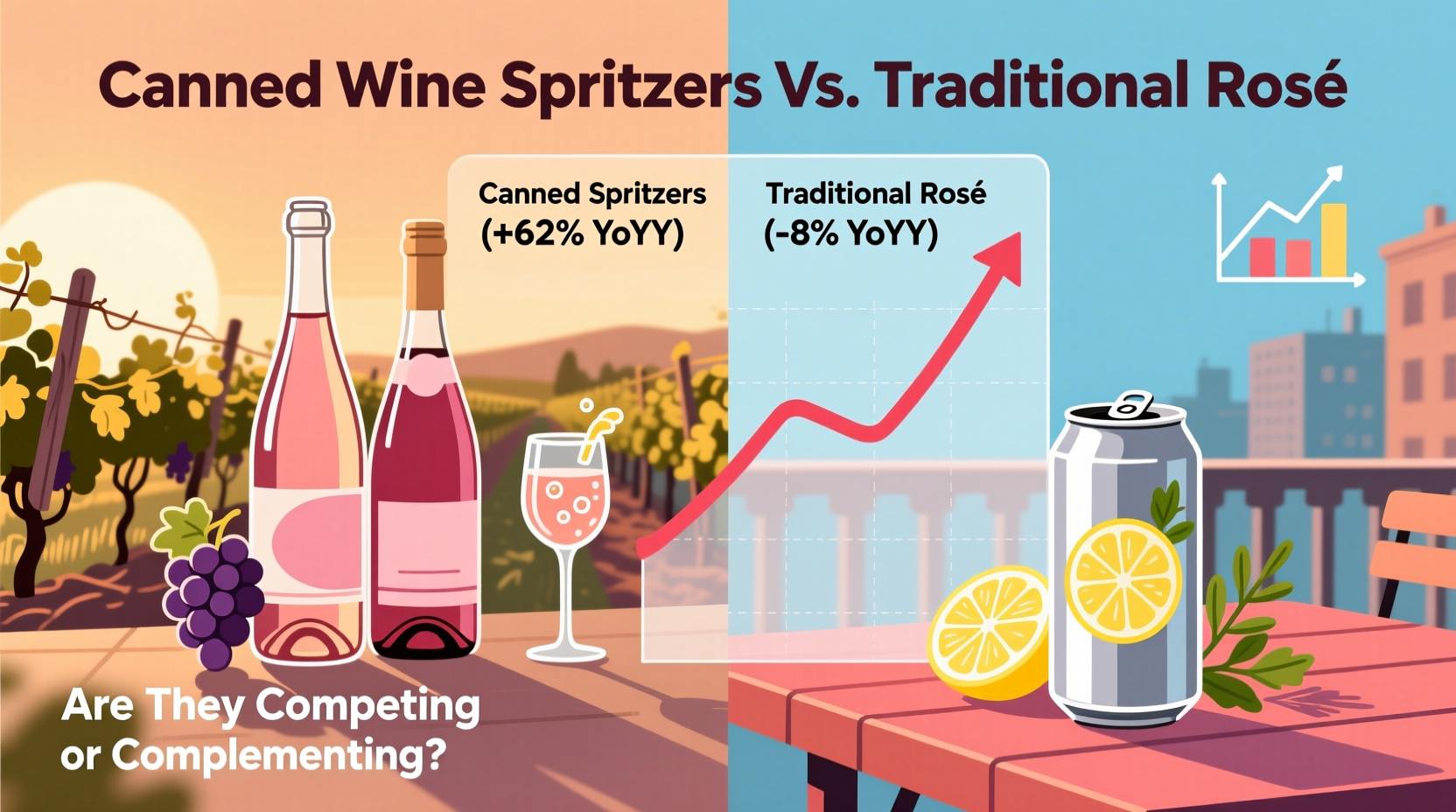 is the rise of canned wine spritzers cannibalizing traditional rosé sales or expanding the category